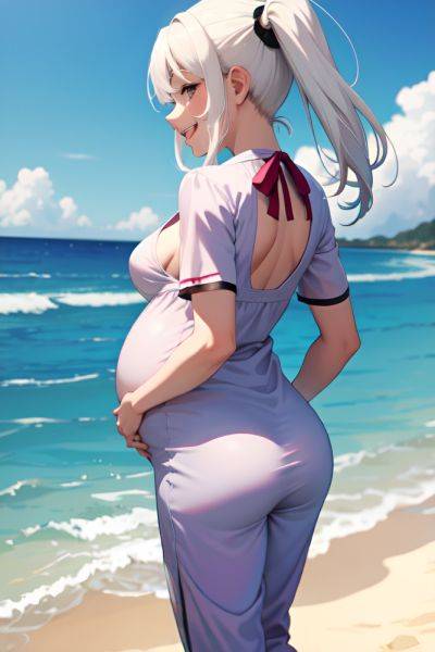 Anime Pregnant Small Tits 20s Age Laughing Face White Hair Pigtails Hair Style Light Skin Dark Fantasy Beach Back View Spreading Legs Pajamas 3675157991287443341 - AI Hentai - aihentai.co on pornintellect.com