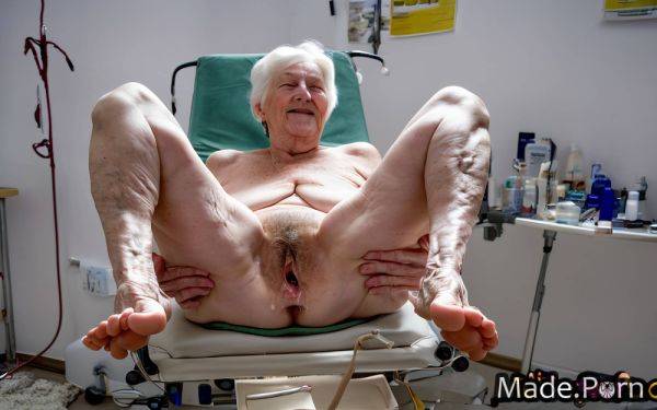90 short white hair photo looking at viewer witch nude AI porn - made.porn on pornintellect.com