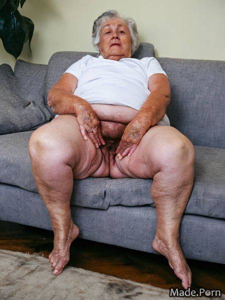 Couch barefoot hairy short hair pixie hair indifferent look vintage AI porn - made.porn on pornintellect.com