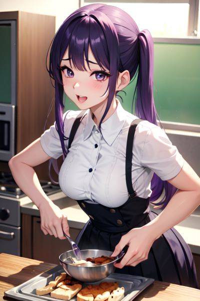 Anime Busty Small Tits 50s Age Ahegao Face Purple Hair Bangs Hair Style Light Skin Black And White Wedding Front View Cooking Schoolgirl 3675474959918515049 - AI Hentai - aihentai.co on pornintellect.com