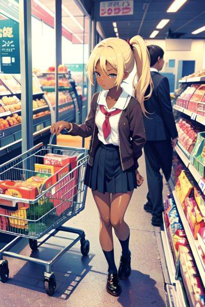 Anime Skinny Small Tits 60s Age Shocked Face Blonde Ponytail Hair Style Dark Skin Warm Anime Grocery Front View Sleeping Schoolgirl 3675556134801513551 - AI Hentai - aihentai.co on pornintellect.com