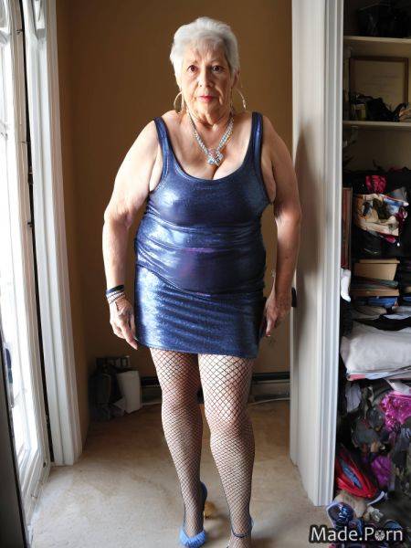 Orange earrings blue long hair pink caucasian tank top AI porn - made.porn on pornintellect.com