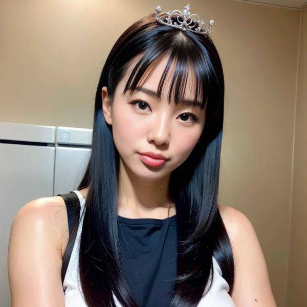 ,korean,woman,twenties,(RAW photo, best quality, masterpiece:1.1), (realistic, photo-realistic:1.2), ultra-detailed, ultra high res, physically-based rendering,long hair,double tail,black hair,hair behind ear,bangs,blue - pornmake.ai - North Korea on pornintellect.com