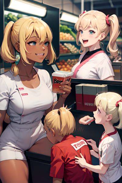 Anime Muscular Small Tits 80s Age Laughing Face Blonde Pigtails Hair Style Dark Skin Charcoal Grocery Side View Straddling Nurse 3675880834292796467 - AI Hentai - aihentai.co on pornintellect.com