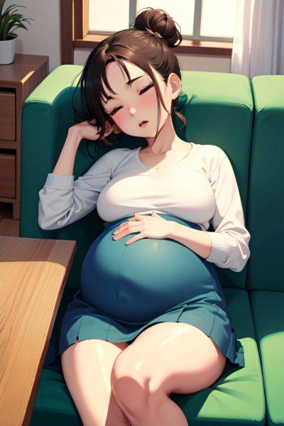 Anime Pregnant Small Tits 70s Age Orgasm Face Brunette Hair Bun Hair Style Light Skin Illustration Couch Front View Sleeping Mini Skirt 3675958143241274176 - AI Hentai - aihentai.co on pornintellect.com