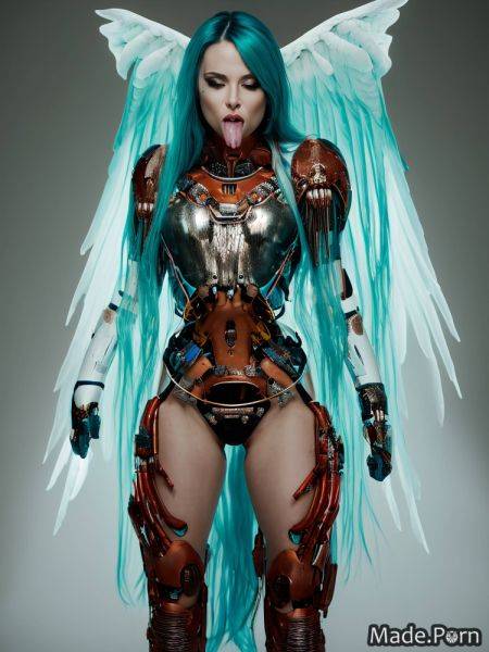 Green hair mechanical wings 30 native american pastel sci-fi bottomless AI porn - made.porn - Usa on pornintellect.com