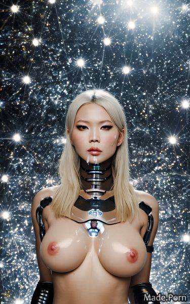 Neon sci-fi glass perfect boobs saggy tits fantasy armor glow AI porn - made.porn on pornintellect.com