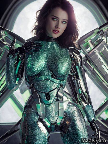 Carbon fiber anodized metal sci-fi green hair pussy licking robot crystal AI porn - made.porn on pornintellect.com