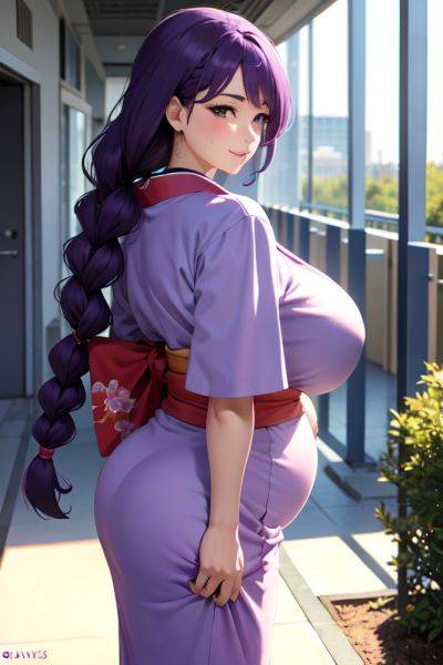 Anime Pregnant Huge Boobs 50s Age Happy Face Purple Hair Braided Hair Style Light Skin Soft Anime Hospital Back View Gaming Kimono 3671052861607513468 - AI Hentai - aihentai.co on pornintellect.com