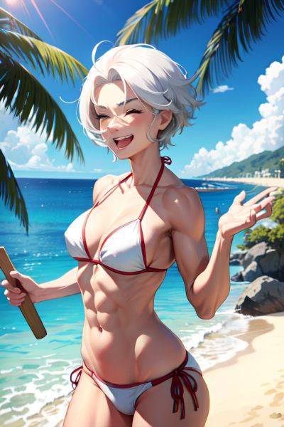 Anime Muscular Small Tits 70s Age Laughing Face White Hair Slicked Hair Style Light Skin Skin Detail (beta) Beach Front View Cooking Bikini 3676016125764398261 - AI Hentai - aihentai.co on pornintellect.com