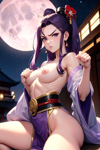 Anime Muscular Small Tits 60s Age Angry Face Purple Hair Slicked Hair Style Light Skin Crisp Anime Moon Front View Yoga Geisha 3676120493007100653 - AI Hentai - aihentai.co on pornintellect.com