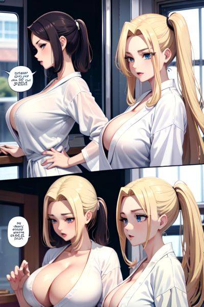 Anime Skinny Huge Boobs 20s Age Orgasm Face Blonde Slicked Hair Style Light Skin Black And White Bus Side View Yoga Bathrobe 3676143686294771489 - AI Hentai - aihentai.co on pornintellect.com