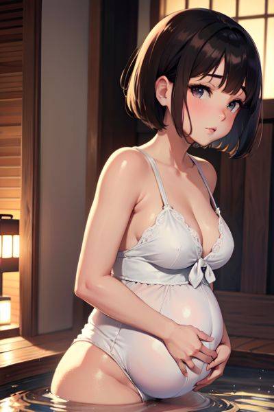 Anime Pregnant Small Tits 50s Age Pouting Lips Face Brunette Bobcut Hair Style Light Skin Soft + Warm Onsen Back View Cooking Teacher 3676159148177239325 - AI Hentai - aihentai.co on pornintellect.com