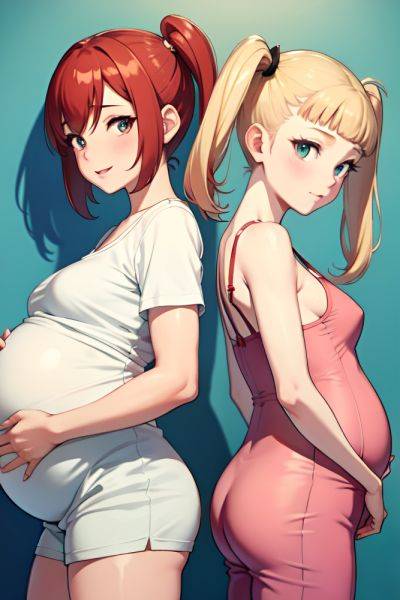 Anime Pregnant Small Tits 40s Age Seductive Face Ginger Pigtails Hair Style Light Skin Watercolor Strip Club Back View On Back Pajamas 3676255784966060974 - AI Hentai - aihentai.co on pornintellect.com