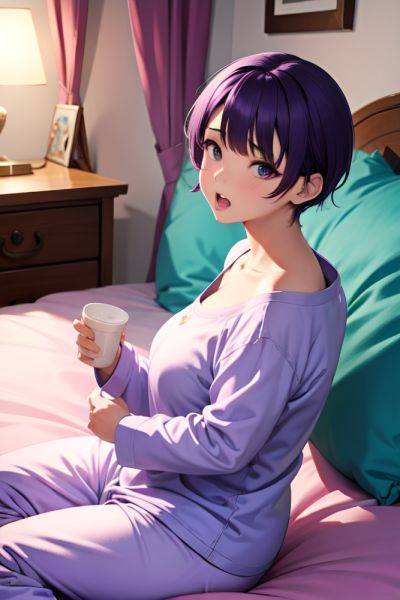 Anime Chubby Small Tits 18 Age Orgasm Face Purple Hair Pixie Hair Style Dark Skin Vintage Bedroom Side View Eating Pajamas 3676263515419796618 - AI Hentai - aihentai.co on pornintellect.com