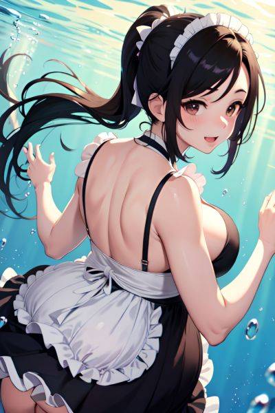 Anime Pregnant Huge Boobs 40s Age Happy Face Black Hair Ponytail Hair Style Light Skin Comic Underwater Back View On Back Maid 3676321497926393457 - AI Hentai - aihentai.co on pornintellect.com