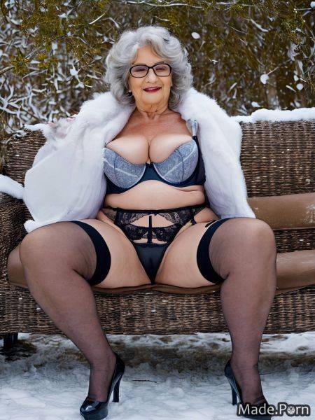Ssbbw flashing high heels bare shoulders fully clothed suspender belt long fingernails AI porn - made.porn on pornintellect.com