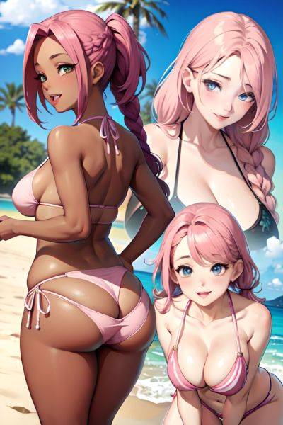 Anime Chubby Small Tits 40s Age Ahegao Face Pink Hair Braided Hair Style Dark Skin Warm Anime Desert Close Up View Bending Over Bikini 3671215211373364270 - AI Hentai - aihentai.co on pornintellect.com