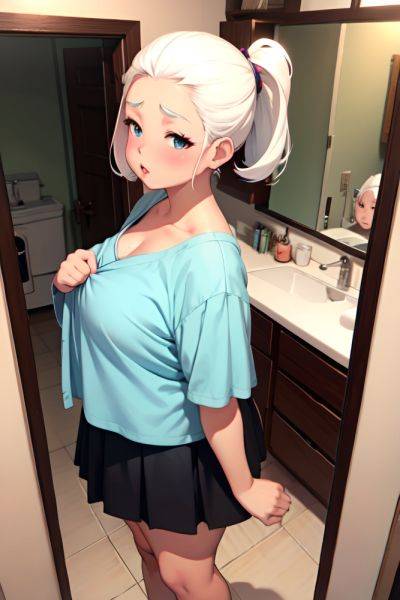 Anime Chubby Small Tits 50s Age Pouting Lips Face White Hair Slicked Hair Style Dark Skin Mirror Selfie Jungle Back View Sleeping Mini Skirt 3671373695651895345 - AI Hentai - aihentai.co on pornintellect.com