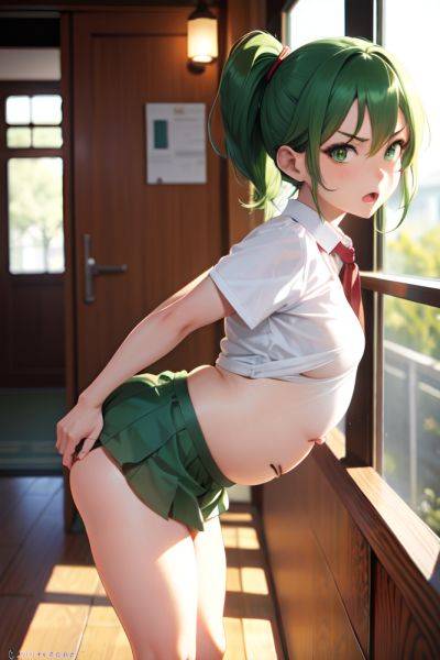 Anime Pregnant Small Tits 40s Age Angry Face Green Hair Pixie Hair Style Dark Skin Crisp Anime Bar Side View Bending Over Schoolgirl 3671876204289042189 - AI Hentai - aihentai.co on pornintellect.com
