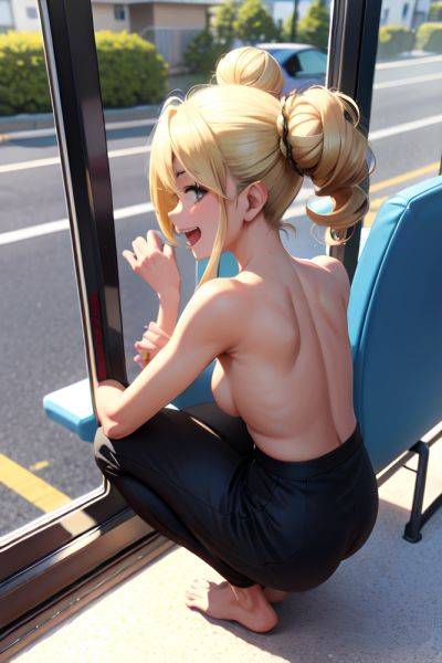 Anime Skinny Small Tits 50s Age Laughing Face Blonde Hair Bun Hair Style Dark Skin 3d Bus Back View Squatting Nude 3671883935230267354 - AI Hentai - aihentai.co on pornintellect.com