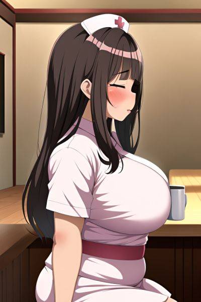 Anime Chubby Small Tits 60s Age Ahegao Face Brunette Slicked Hair Style Dark Skin Soft + Warm Cafe Side View Sleeping Nurse 3662885121828667742 - AI Hentai - aihentai.co on pornintellect.com