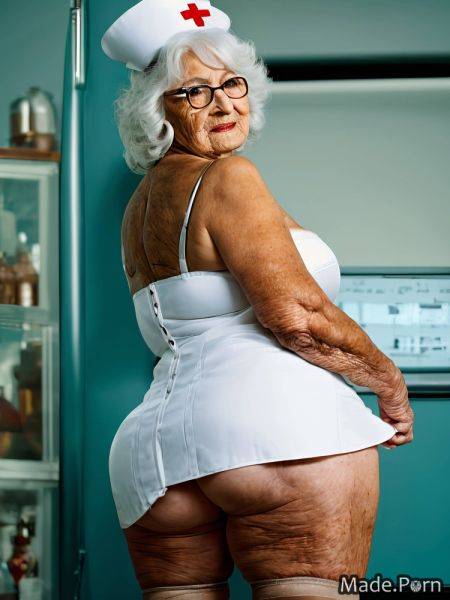 Hat mini skirt bimbo nurse big hips standing laboratory AI porn - made.porn on pornintellect.com