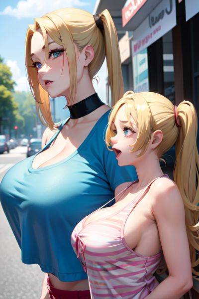 Anime Muscular Huge Boobs 30s Age Ahegao Face Blonde Pigtails Hair Style Light Skin Watercolor Street Side View Plank Pajamas 3672193175421590615 - AI Hentai - aihentai.co on pornintellect.com