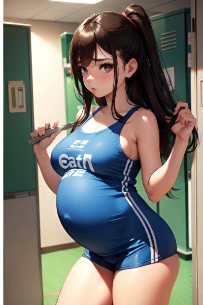 Anime Pregnant Small Tits 70s Age Pouting Lips Face Brunette Straight Hair Style Light Skin Illustration Locker Room Front View Working Out Goth 3678157596006393079 - AI Hentai - aihentai.co on pornintellect.com
