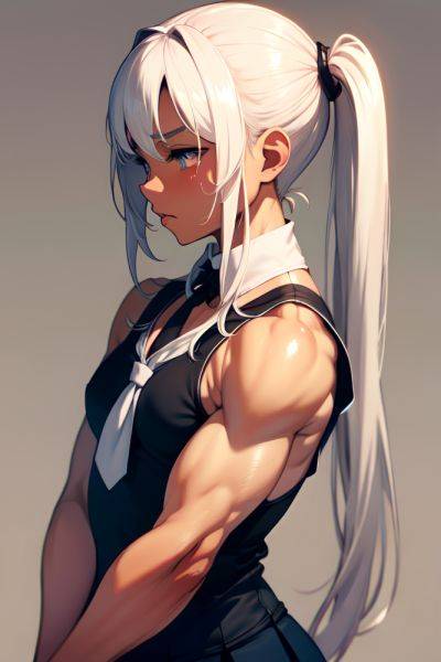 Anime Muscular Small Tits 20s Age Sad Face White Hair Pigtails Hair Style Dark Skin Warm Anime Casino Side View Massage Schoolgirl 3678304484360491399 - AI Hentai - aihentai.co on pornintellect.com