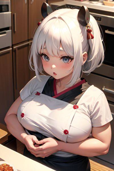 Anime Chubby Small Tits 70s Age Shocked Face White Hair Bangs Hair Style Dark Skin Charcoal Kitchen Front View On Back Geisha 3678312215278195745 - AI Hentai - aihentai.co on pornintellect.com