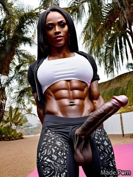 Muscular african 20 bodybuilder close up made big cock AI porn - made.porn on pornintellect.com