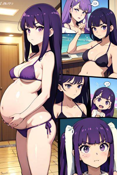 Anime Pregnant Small Tits 60s Age Angry Face Purple Hair Straight Hair Style Light Skin Soft + Warm Wedding Side View T Pose Bikini 3678385658756139453 - AI Hentai - aihentai.co on pornintellect.com