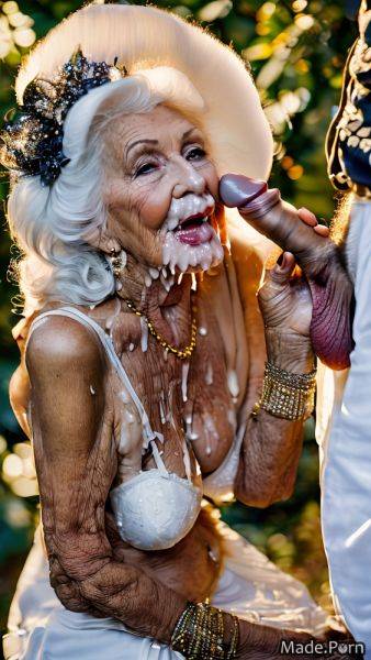White hair harlequin blowjob made long hair woman slutty AI porn - made.porn on pornintellect.com