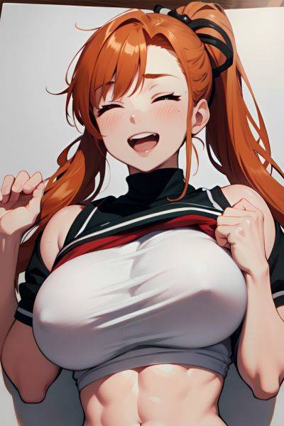 Anime Muscular Huge Boobs 40s Age Laughing Face Ginger Ponytail Hair Style Light Skin Black And White Meadow Close Up View Sleeping Schoolgirl 3678617587457007119 - AI Hentai - aihentai.co on pornintellect.com