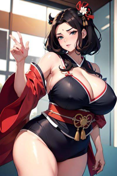 Anime Chubby Huge Boobs 30s Age Seductive Face Brunette Slicked Hair Style Dark Skin Illustration Hospital Close Up View Jumping Geisha 3678663972640412603 - AI Hentai - aihentai.co on pornintellect.com