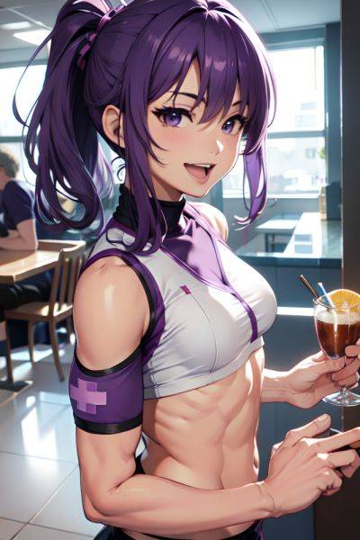 Anime Muscular Small Tits 60s Age Laughing Face Purple Hair Messy Hair Style Light Skin Film Photo Restaurant Close Up View On Back Nurse 3678714223758523582 - AI Hentai - aihentai.co on pornintellect.com