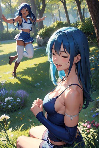 Anime Muscular Small Tits 40s Age Laughing Face Blue Hair Straight Hair Style Dark Skin Soft + Warm Meadow Front View Sleeping Stockings 3678749013481615097 - AI Hentai - aihentai.co on pornintellect.com
