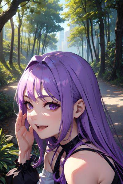 Anime Skinny Small Tits 30s Age Laughing Face Purple Hair Straight Hair Style Light Skin Cyberpunk Forest Close Up View Yoga Maid 3678822457382906410 - AI Hentai - aihentai.co on pornintellect.com