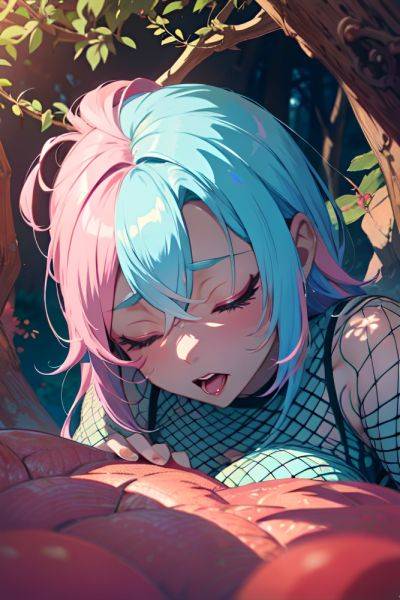 Anime Muscular Small Tits 30s Age Ahegao Face Pink Hair Messy Hair Style Dark Skin Illustration Forest Close Up View Sleeping Fishnet 3679015730466677160 - AI Hentai - aihentai.co on pornintellect.com