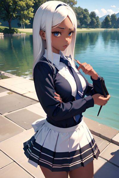 Anime Busty Small Tits 30s Age Sad Face White Hair Straight Hair Style Dark Skin 3d Lake Front View Cooking Schoolgirl 3679054385660457092 - AI Hentai - aihentai.co on pornintellect.com
