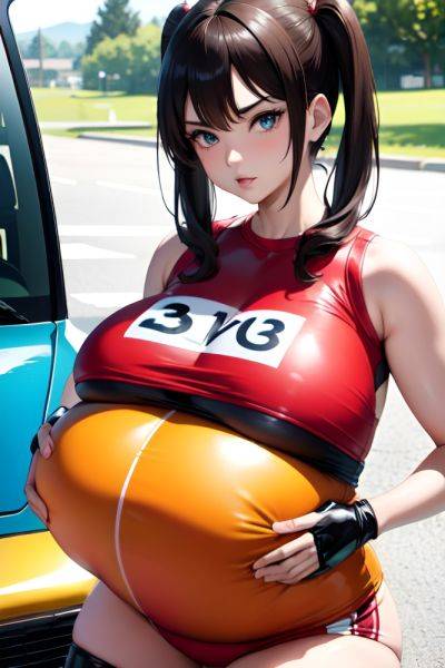 Anime Pregnant Huge Boobs 30s Age Serious Face Brunette Pigtails Hair Style Light Skin Film Photo Car Close Up View Working Out Latex 3679077577996764440 - AI Hentai - aihentai.co on pornintellect.com