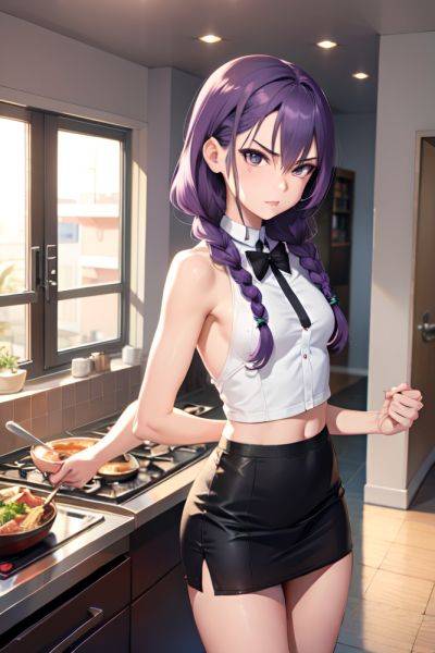 Anime Skinny Small Tits 40s Age Angry Face Purple Hair Braided Hair Style Light Skin Charcoal Casino Front View Cooking Mini Skirt 3679108502249313130 - AI Hentai - aihentai.co on pornintellect.com