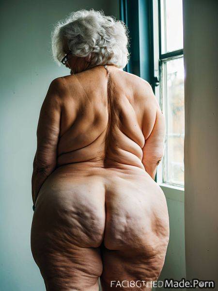 Glasses long legs seductive standing tall thighs white hair AI porn - made.porn on pornintellect.com