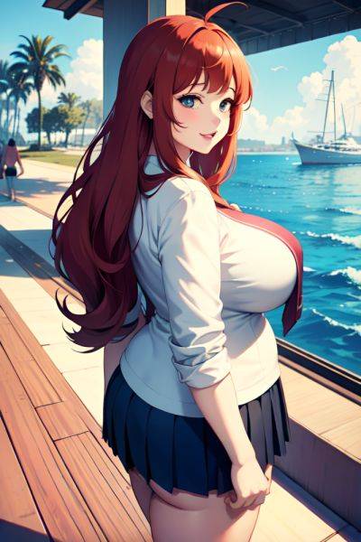Anime Chubby Huge Boobs 60s Age Happy Face Ginger Straight Hair Style Light Skin Cyberpunk Yacht Back View Gaming Schoolgirl 3679375219721485287 - AI Hentai - aihentai.co on pornintellect.com