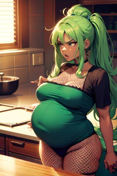 Anime Pregnant Small Tits 80s Age Angry Face Green Hair Straight Hair Style Dark Skin Soft + Warm Couch Side View Cooking Fishnet 3679390681603876864 - AI Hentai - aihentai.co on pornintellect.com