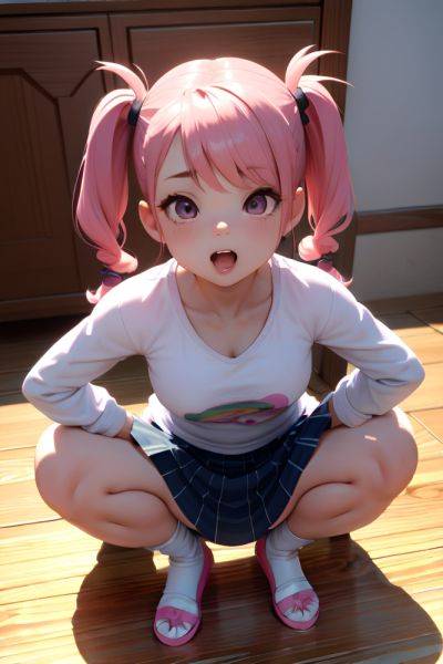 Anime Chubby Small Tits 30s Age Ahegao Face Pink Hair Pigtails Hair Style Light Skin 3d Couch Close Up View Squatting Mini Skirt 3679467990975837937 - AI Hentai - aihentai.co on pornintellect.com