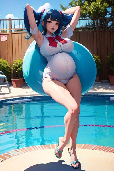 Anime Pregnant Huge Boobs 60s Age Ahegao Face Blue Hair Bangs Hair Style Dark Skin Vintage Pool Side View Jumping Schoolgirl 3679510510705365549 - AI Hentai - aihentai.co on pornintellect.com