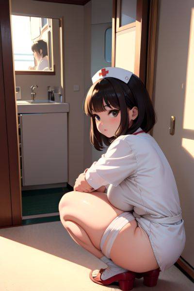 Anime Chubby Small Tits 60s Age Serious Face Brunette Bangs Hair Style Light Skin Warm Anime Yacht Back View Squatting Nurse 3679556896840083427 - AI Hentai - aihentai.co on pornintellect.com