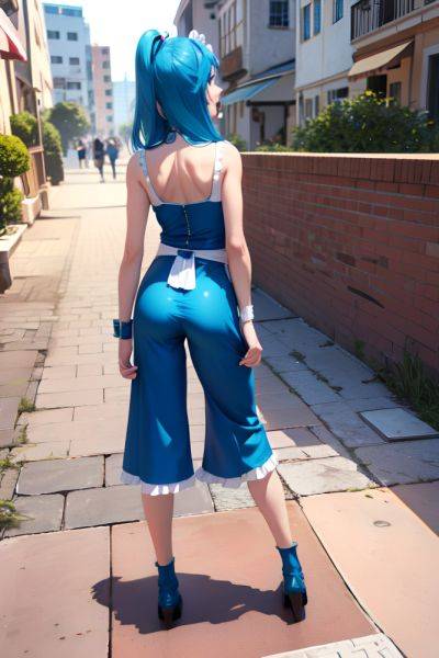 Anime Skinny Small Tits 80s Age Laughing Face Blue Hair Straight Hair Style Light Skin 3d Cafe Back View Plank Maid 3679587820564548632 - AI Hentai - aihentai.co on pornintellect.com